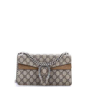 Gucci Small Dionysus Bag GG Coated Canvas with Crystal Embellished Metal